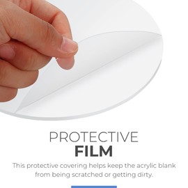 Plexiglass Table Top 28" Diameter | Clear Round Acrylic Table Top 1/4" with Flat Edge Ideal for Office, Home, Lobby, Desk, Wedding and Coffee Table by Fab Glass and Mirror