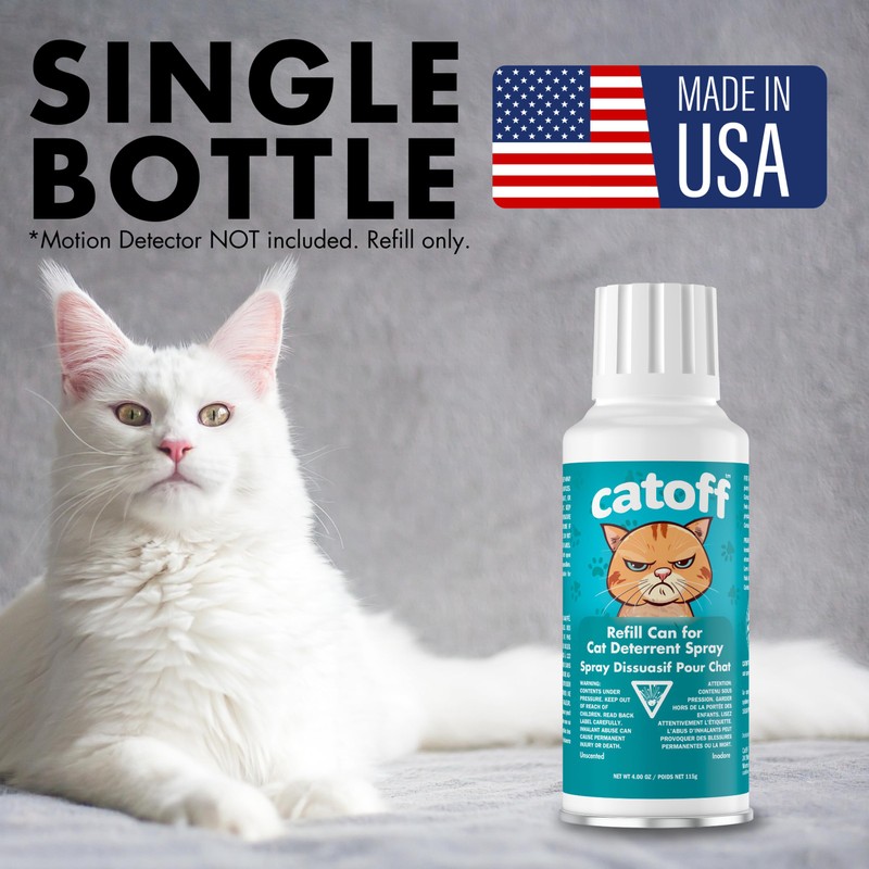 CatOFF Refill Compatible with SSSCAT Indoor Cat Deterrent Spray System,