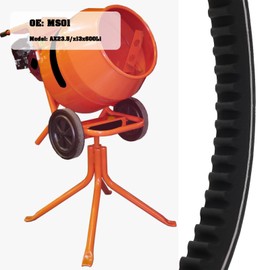 Create idea Pack of 2 Mixer Drive Belts, Timing Belt, AX23.5, Internal Length 600mm, Width 13mm, Compatible with Belle MiniMix Cement Mixer 140/150 Pre1999