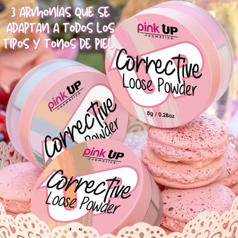 Polvo Traslucido Corrector Unifica El Tono De Piel Pink Up
