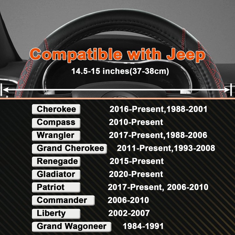 West Llama Customized Auto Car Steering Wheel Cover for Jeep