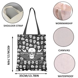 Fantasy Literature Book Gift TLT Inspired Gift The Ninth Book Reusable Grocery Tote Bag (NINTH tote CA)