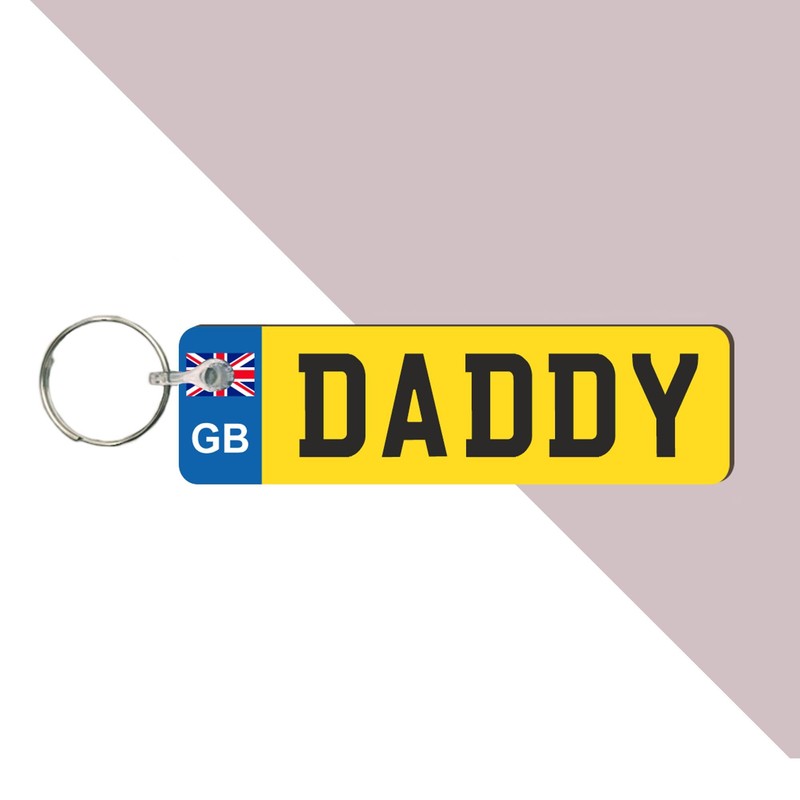 Pixie's Gifts Custom License Plate Keychain - Wooden Number Plate