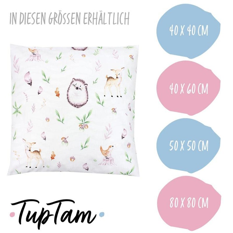TupTam Children's Pillow Case with Decorative Patterns Pillows for Baby