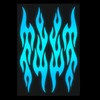 Reflective Decals Flames Set – Retro Fire Safety Sticker Kit
