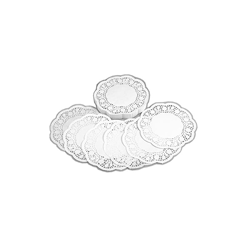 Paper doilies | White with lace pattern | Pack of
