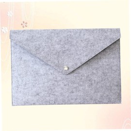 NUOBESTY Button Folder Felt File Holder Portable Paper Organizer Letter Size Briefcase Envelope Handbag School Office