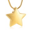 Cremation Jewelry Small Star Urn Necklace For Ashes Stainless Steel