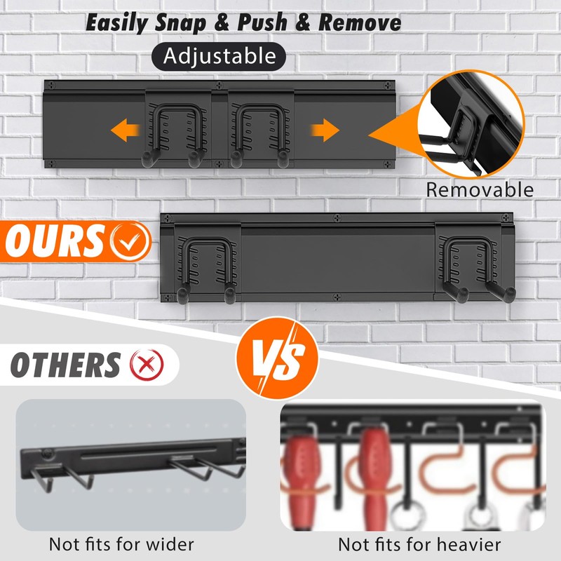 Housolution Heavy Duty Garden Tool Organizer 64 Inch - 18Pack