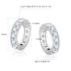 KRKC & CO Zirconia Earrings, Eternity, Men's, Fake Earrings, Silver