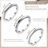 Adramata Set of 3 Anxiety Ring Femme Stainless Steel Rings