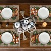 Artoid Mode Polka Dot Pumpkins Vine Fall Placemats Set of