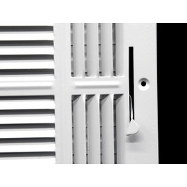HVAC Premium 12''w X 12''h 3-Way AIR Supply Grille - Vent Cover & Diffuser - Flat Stamped Face - White [Outer Dimensions: 13.75''w X 13.75''h]