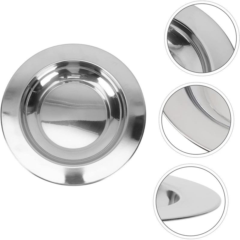 Menax - Set of 12 Snack Plates in Stainless Steel