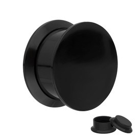 Treuheld® Ear Plug Black | Acrylic | Thread | 26 Sizes