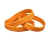 5 Adult Leukemia Awareness Orange Silicone Bracelets - Adult Size
