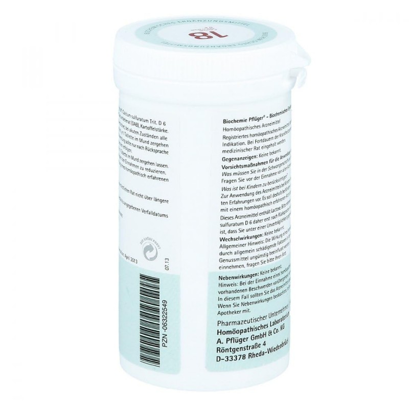 PFLÜGER Schüßler Salts No. 18 Calcium Sulfuratum D6 - 400