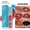 BEUKING Pearlescent Lip Glaze, Blue Bottle Long Lasting Lipstick, Non-Stick