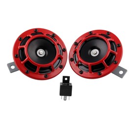 Alipis 1Pair Super Loud Motorcycle Horns High Low Tone Car Horns Kit Bright Design Easy Installation Fit for Cars Trucks Bikes High Attention Warning System