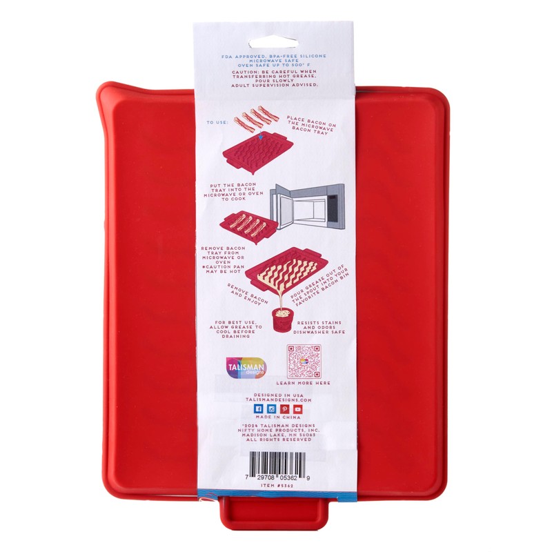 Talisman Designs Silicone Microwave Bacon Tray | Family Friendly Kitchen