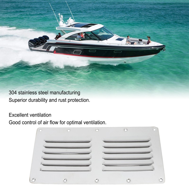 Boat Louvered Vent Rustproof 304 Stainless Steel Marine Ventilation Grille