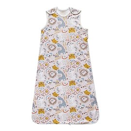 Little Tots Baby Sleep Sack, 100% Cotton Baby Swaddle Transition Wearable Blanket, Sleeveless Sleeping Bag 2-Way Zipper