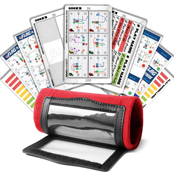 1NMORE Football Wristbands with Playbook System,Quarterback Play Wristband,5on5 Flag Football