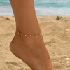 RATVIU Anklet Bracelets for Women 18K Gold Plated Cubic Zirconia
