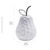 Elements Textured Ceramic Pear Figurine, White, 4.8x4.8x7.8 Inch