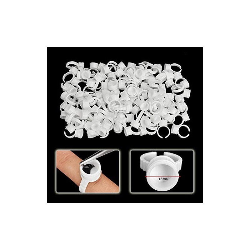 HEALIFTY 100pcs Medium Disposable Pigment Ink Eyebrow Tattoo Tattoo (White)