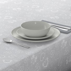 Wipe Clean Table Cloth Oilcloth PVC Tablecloth Table Cover Protector 100cm x 140cm 39x55 Grey Light
