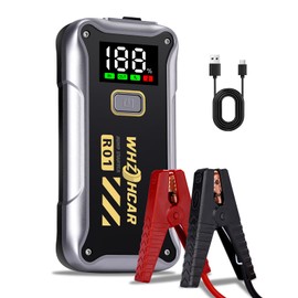 Car Jump Starter,12V 4000A Car Battery Jump Starter (9.0 Gas/7.5L Diesel) Fast Charging Portable Battery Pack with LCD Display Extended Jumper Cables LED Light