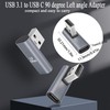 QIANRENON 90° Angle USB C to USB Adapter 10Gbps USB