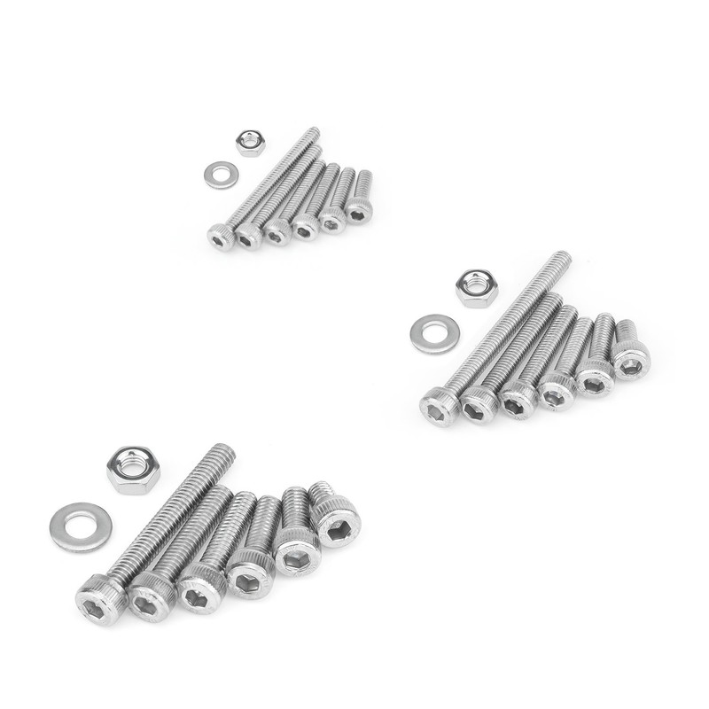 304 Stainless Steel Screws Nuts and Washers 1200PCS, Sutemribor M2