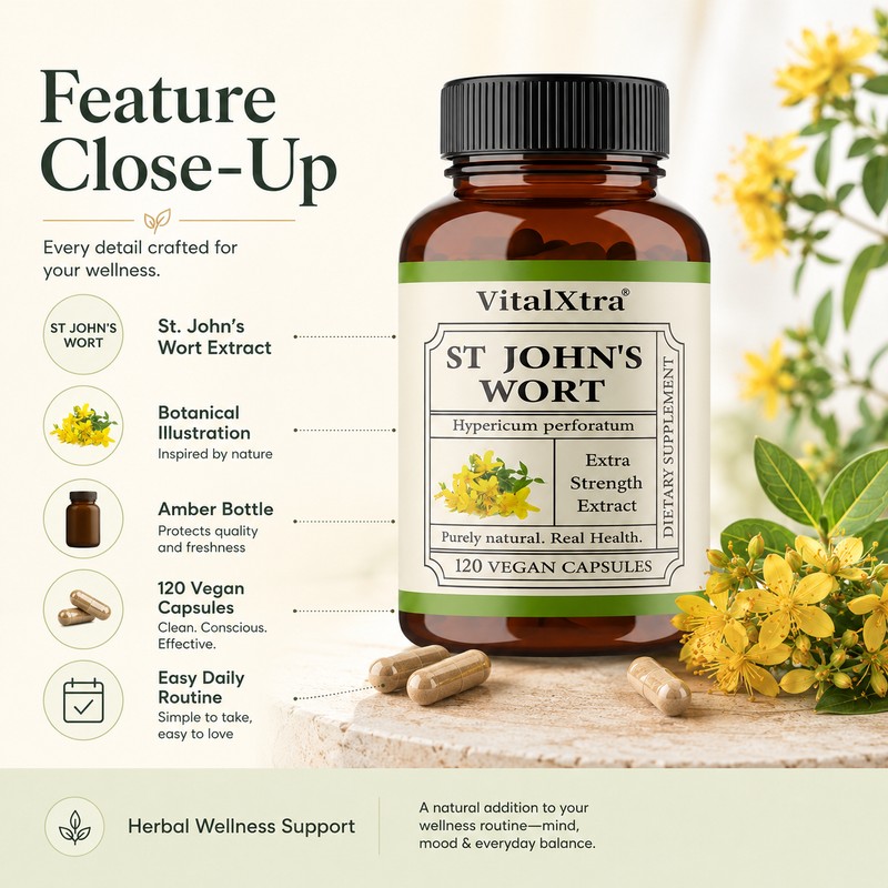 St. John’s Wort Capsules for Women – Herbal Supplement for