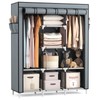 VTRIN Portable Closet Wardrobe for Hanging Clothes with 2 Hanging