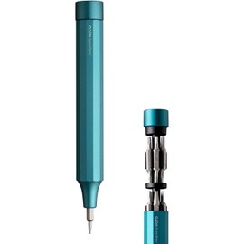 HOTO Precision Screwdriver Sets, 24-in-1 Manual Screwdriver, 24 pcs Tough S2 Steel Bits, Manual Pen Shape (Turquoise)