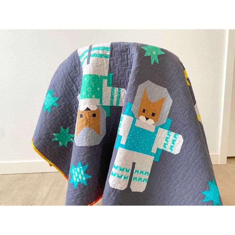 Elizabeth Hartman Cats in Space Quilt Pattern by