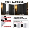 Deconovo Blackout Curtains, Decorative Silver Foil Print Room Darkening Curtain