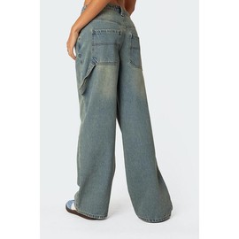 Carpenter Low Rise Jeans - Color: BLUE WASHED, Size: L