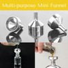 3 Pcs Small Funnel,18 mm Silver Aluminum Mini Funnel,Metal Hip