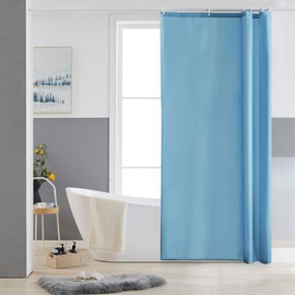 Furlinic Shower Curtain Anti Mould Resistant Waterproof Sky Bathroom Curtains Washable Polyester Fabric 90x180cm with Weight Tape for Bath Wet Room 35x72 Inch.