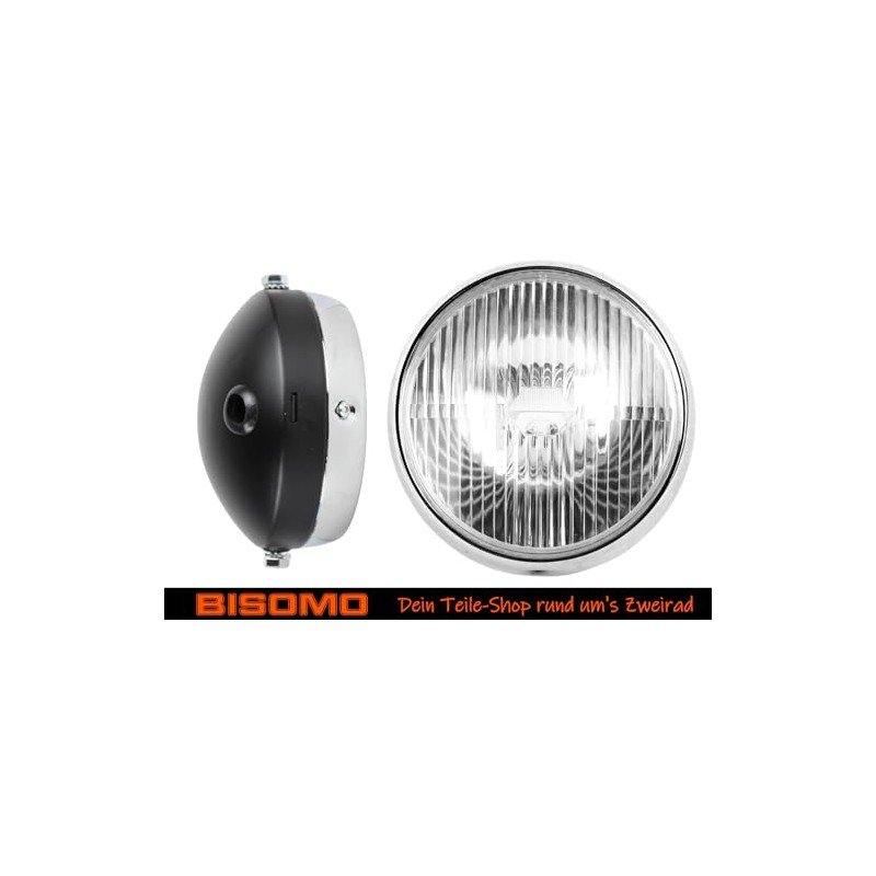 BISOMO Headlight Round 6-12 V Outer Diameter 140 mm, Headlight