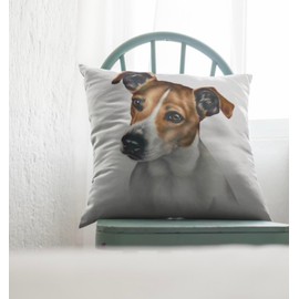 The Beach Stop Decorative Jack Russell Dog Scatter Cushion Cover | Home Decor Inspo | Gift Idea | 45x45cm 18x18” | Jack Russell
