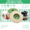Yauhar 11Pcs Wool Buffing Polishing Wheel Set Contains 4-1/2 x