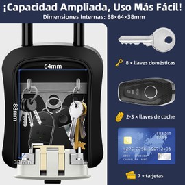 AXIDUN Caja para Llaves , Caja de Seguridad para Llaves ,guarda llaves Rueda de Código de 4 Dígitos, Daño Impermeable y Violento, Adecuado para el Hogar, Fábrica,etc