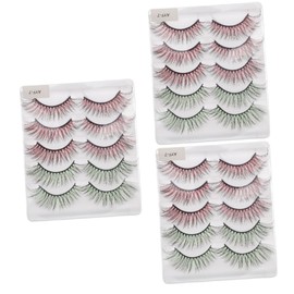 Baluue 15pairs False Eyelashes Natural for Parties Cosplay and Stage Performance Lightweight Comfortable Wear for Intense Eye Looks