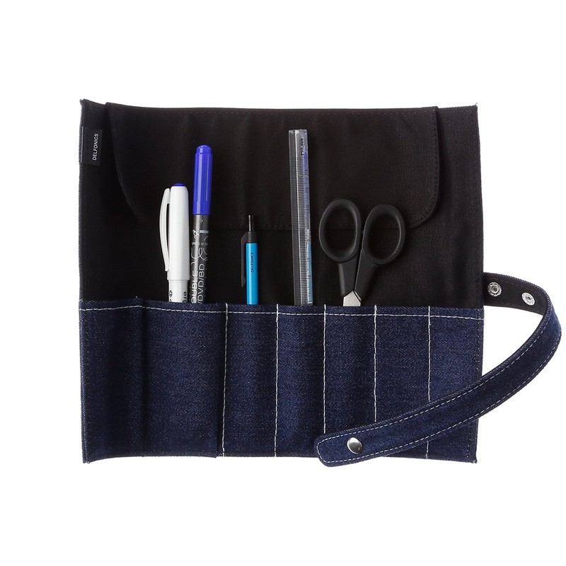 デルフォニックス ロールペンケースデニム ダークブルー
