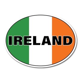 2 x 15cm Ireland Oval Flag Vinyl Stickers - Irish Travel Holiday World Country Location Car Vehicle Decal Scrapbook Sticker #82411