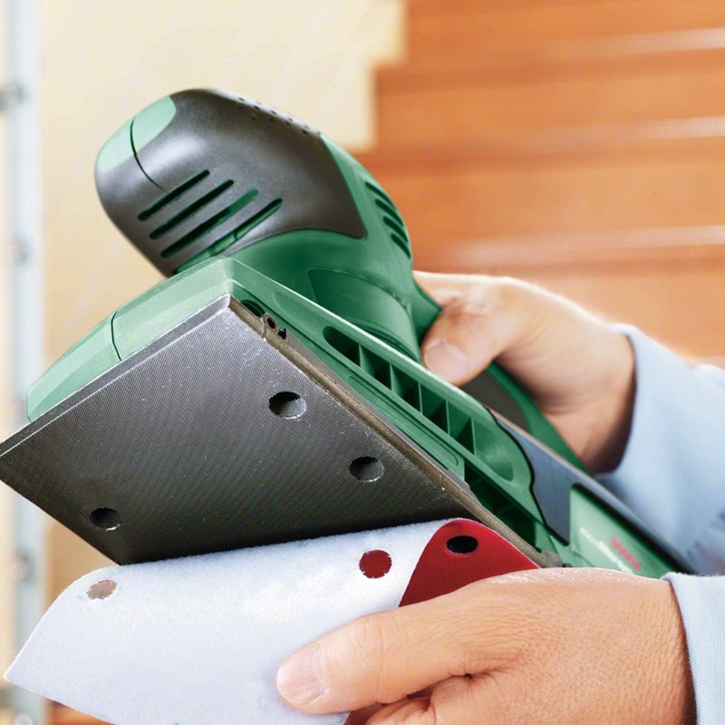 MOLENCO Sandpaper Orbital Sander, Pack of 35 Sanding Sheets Velcro